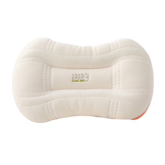 Matoen12 Cotton Pillow for Back Flat & Side Sleeping with Orthopedic Design, Household Gentle Support Pillows for Bedroom Dormitary, Non-Collapsing, Bedding Supplies, 20"x30"x3", 1PC, Orange