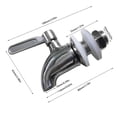 thumbnail image 2 of Robinet Mural Cuisine Vintage Robinet de Cuisine Extérieur Poignée de Robinet avec Vis Poignée de Robinet d'Eau avec Vis Rp32104 Ensemble de Robinet Distributeur de Boissons Robinet à Pression Acier Inoxydable, 2 of 3
