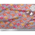 thumbnail image 3 of Soimoi Velvet Fabric Flamingo Bird Print Fabric by The Yard 58 Inch Wide, 3 of 3