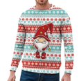 thumbnail image 4 of PMUYBHF Homme Chandail à Capuchon Noir pour Hommes Automne et Hiver Décontracté Tendance de Noël Imprimé Chandail à Col Rond Chandails à Capuchon pour Hommes, 4 of 4