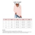 thumbnail image 4 of V Neck Striped Top, Skin Friendly Side Slit Easy To Match Loose Long Sleeve Sweatshirt  For Office Pink L, 4 of 5
