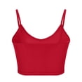 thumbnail image 4 of Dealovy Camisole Courte à Bretelles Ajustables pour Femmes, Coupe Basse, Décontractée d'Été, Unie, Ajustée, Basique, 4 of 6