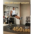 thumbnail image 3 of EDTara Free Standing Pull Up Bar, Power Tower Dip Station With 450 Lb Capacity, Height Adjustable Pull Up Station, Back Pad Included for Home Gym Strength Training, 3 of 7