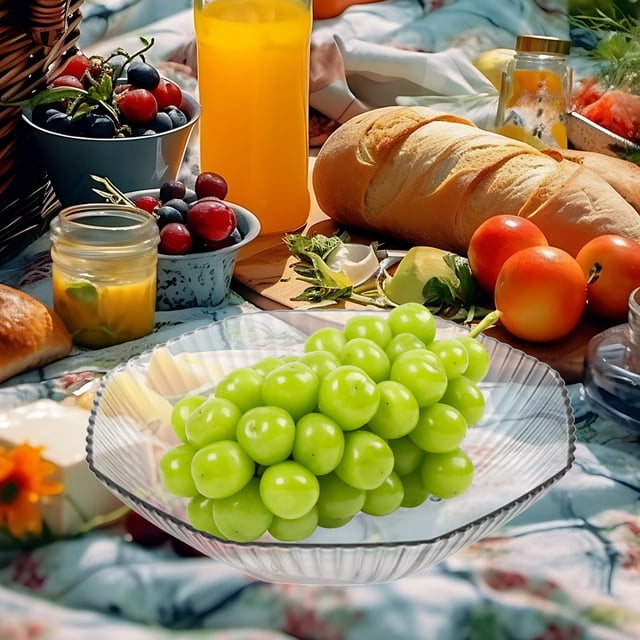 Pisexur Fruit Trays For Serving For Party Fresh Fruit Serving Tray Ice Party Platters For Serving Food Clear