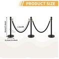 thumbnail image 2 of Crowd Control Stanchion Set with Retractable Belts and Red Velvet Ropes, Stainless Steel Queue Barrier Posts for Theaters Parties Wedding Exhibition, Silver, 2 of 7