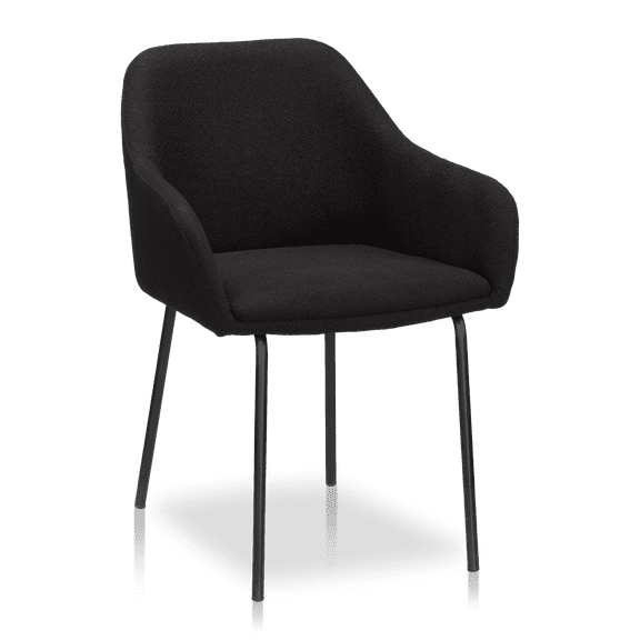 Bouclair Chaise de Salle à Manger en Tissu et Métal Noire