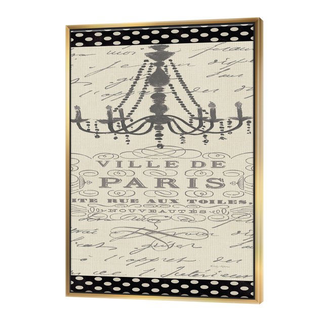 French chandeliers Couture I - Fashion Framed Canvas