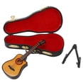 thumbnail image 3 of Wooden Miniature Guitar, Mini Musical Instrument Musical Instrument Electric Guitar Model Basswood Guitar Model  For Desk For Office 10cm Cutaway Guitar,13cm Cutaway Guitar, 3 of 8