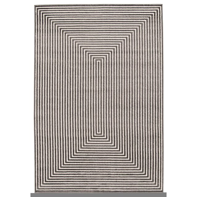 ECARPET Modern Area Rug for Dining Room, Living Room, Bedroom or Den Trona Grey