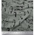 thumbnail image 1 of Soimoi Rayon Fabric Easter Island Statue Face Decor Fabric Printed Yard 42 Inch Wide, 1 of 3