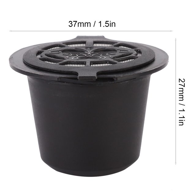 Ensemble de 3 Filtres à Café Réutilisables Rechargeables en Acier Inoxydable PP Tasse à Café pour Machine à Café Cafetière