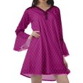 thumbnail image 3 of Moomaya Robes Mini Imprimées à Col en V pour Femmes Manches à Volants Robes de Plage pour Femmes, 3 of 4