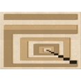 thumbnail image 1 of Ahgly Tapis Rectangulaire Lavable en Machine Intérieur Transitionnel Brun Cannelle, 4 Pieds x 6 Pieds, 1 of 7