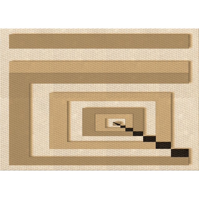 Ahgly Tapis Rectangulaire Lavable en Machine Intérieur Transitionnel Brun Cannelle, 4 Pieds x 6 Pieds
