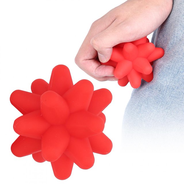 Muscle Release Ball, 2 Colors Acupoint Massage Fascial Massage Ball, Muscle Pain Relief For Body Back Red