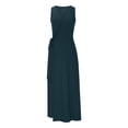 thumbnail image 4 of Cameland Mode Femmes Été Décontracté Uni Col en V Sans Manches Gilet Robe Longue, 4 of 6