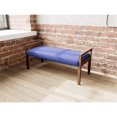 thumbnail image 4 of Pemberly Row Banc d'Accueil 2 Places avec Cadre en Bois, Bleu, 4 of 5