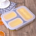 thumbnail image 4 of CNKOO Silicone Lunch Box 3 Compartments Foldable Home Work School Food Breakfast Container Washable Lunchbox with Spoon for Adults Pink, 4 of 8