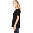 thumbnail image 4 of Bella Canvas 6405 Missy Jersey T-Shirt à Manches Courtes à Col en V, S, Noir, 4 of 6