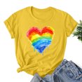 thumbnail image 2 of RKSTN Hauts pour Femmes LGBT Décontracté Coupe Ample Égalité Inspirante Hauts Été Mignon Cœur Imprimé Manches Courtes Col Rond Pride Shirt, 2 of 3