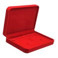 thumbnail image 3 of Upscale Velvet Jewelry Bracelet Necklace Rings Gift Display Case Storage Red, 3 of 8