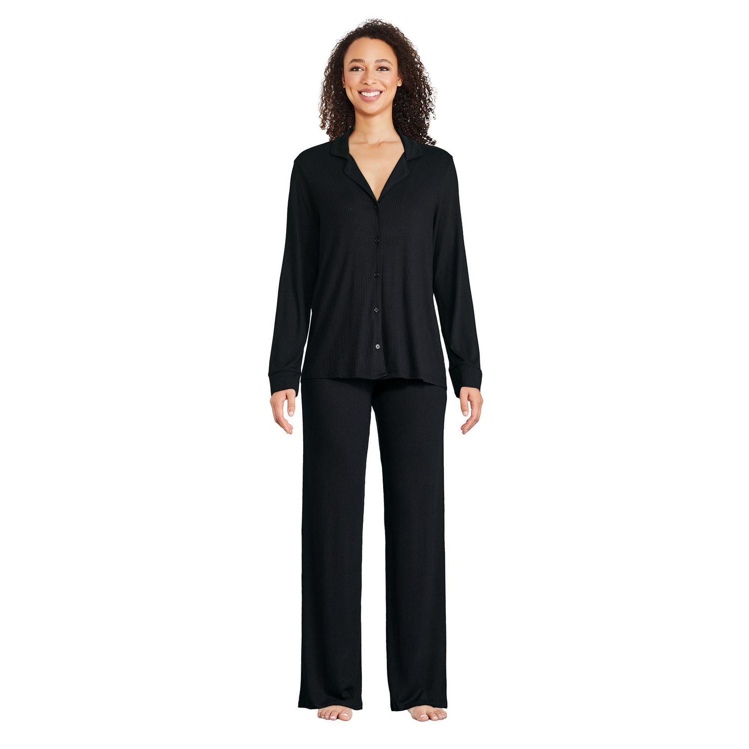 George Women's Notch Collar Pajama 2-Piece Set