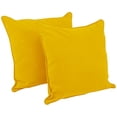 thumbnail image 2 of 25-inch Double-corded Solid Twill Square Floor Pillows with Inserts (Set of 2), Sunset, 2 of 5