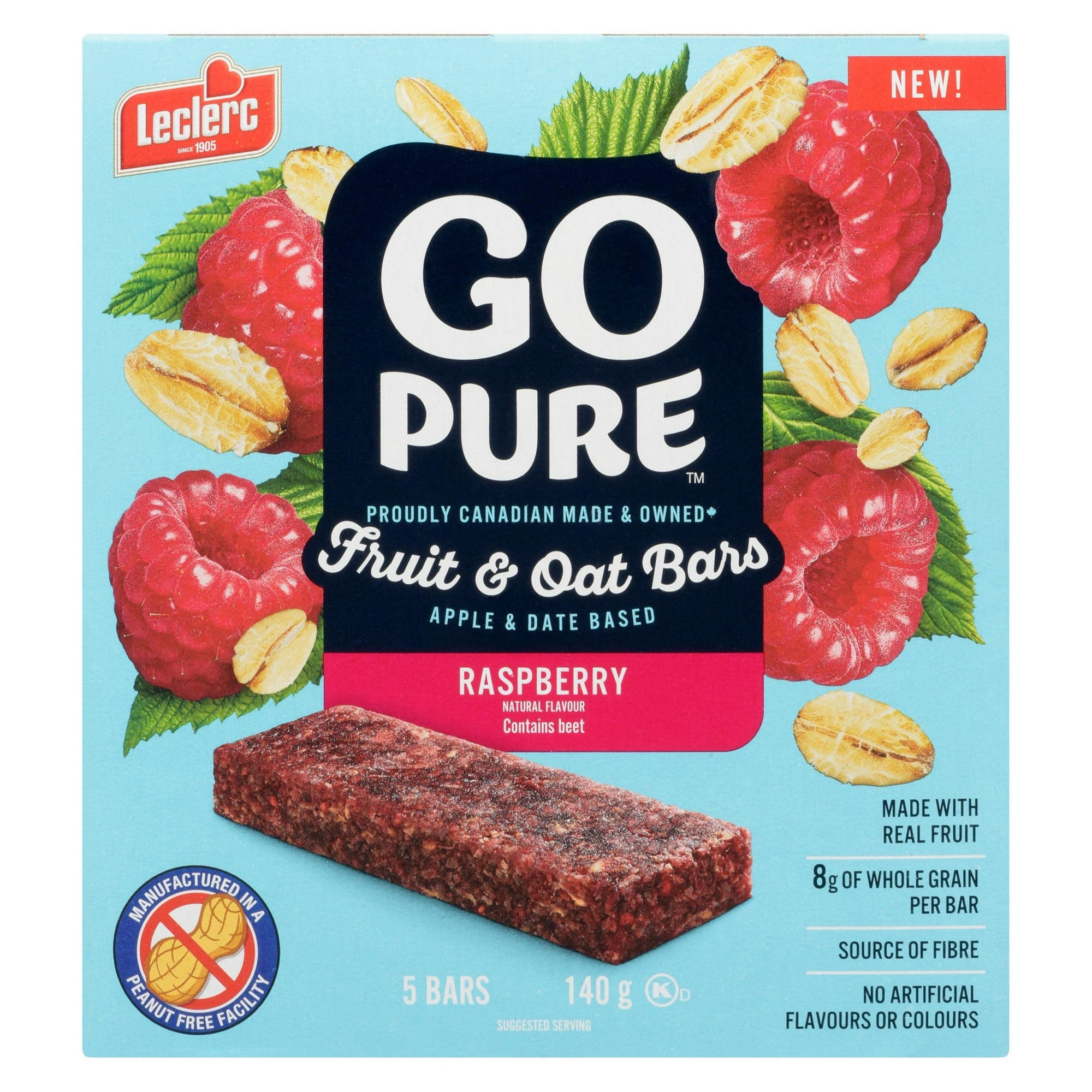 Go Pure Barres aux Fruits et à l'Avoine à la Framboise