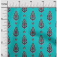 thumbnail image 1 of oneOone Viscose Jersey Fabric Leaves & Paisley Block Print Fabric BTY 60 Inch Wide, 1 of 4
