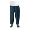 thumbnail image 3 of MIASHUI Boys Girls Reflective Waterproof Rain Pants Lightweight Rainwear,Dark Blue,5-6 Years, 3 of 4