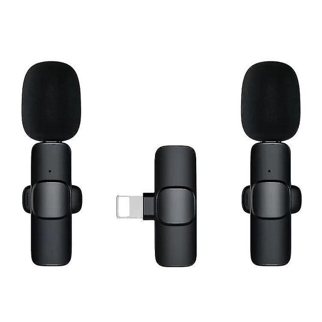 Microphone Sans Fil pour Iphone Ipad, Microphone Lavalier Sans Fil avec Réduction du Bruit Automatique