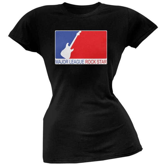 Major League Rock Star Black Juniors Soft T-Shirt