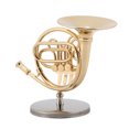 thumbnail image 2 of Avec Support Corne Française Ornement, Ornements d'Instruments, en Laiton pour Noël, 2 of 7