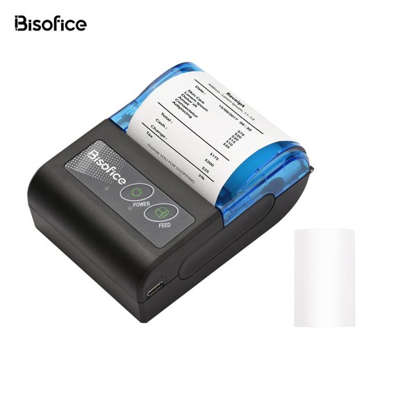 Portable Mini Thermal Printer 2 inch Wireless USB Receipt Bill Ticket Printer with 58mm Print Paper Compatible wi