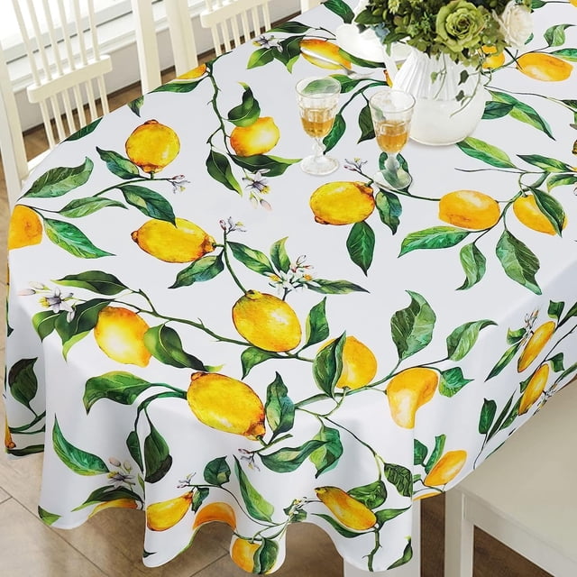 Modern Oval Tablecloth for Oval Table Waterproof Table Cloths for Dining Room Indoor Outdoor Home Decorative Table Cloth-60x120in