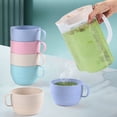 thumbnail image 2 of Kyusrd 5 Pack Straw Tableware Kettle Cups Set With 4 Multicolor Cups For Kids Children Toddler Adult Dishwasher Coffee Mug For Water Tea Milks, 2 of 8