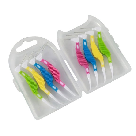 8Pcs/Set Interproximal Brush Remove Teeth Residue Multifunctional PP Hippocampus-shaped Dental Floss Brush for Household