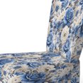 thumbnail image 4 of Designart "Neo-Victorian Elegance: Blue Roses Pattern II" Blue Rose Pattern Upholstered Accent Chair - Cottage Arm Chair For Living Room, 4 of 7
