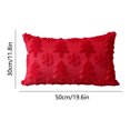 thumbnail image 3 of Wooowa 11.8x19.7Inch Rectangular Christmas Pillowcases, Embroidered Front & Solid Back, Festive Cushion Covers for Home Sofas, 3 of 8