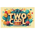 thumbnail image 2 of Colorful and Fun Banner for Second Birthday Bash Two Cool Theme Party Supplies Background Decoration Backdrop for Photography Props Birthday Party Decorations, 2 of 3