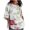 White, variant on FcBaudy Womens Tops, Shirts for Women, Short Sleeve Round-Neck Blouses & Shirts Women's Ladies Fashion Casual Cropped 3/4 Sleeve Printed Loose Shirt Blouse Top Women Blouse