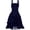 Navy Renaissance Dress Women,S, M, L, XL, variant on Pirate Corset Dress Women Sleeveless Ruched Layered Dress Wide Thick Strap Tank Top Midi Dresses Steampunk Goth Clothes