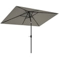 thumbnail image 1 of Outsunny Solar Patio Umbrella with LED and Tilt, Table Umbrella, Light Grey, 1 of 10