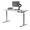 thumbnail image 1 of Desky Single Sit Stand Gaming Desk - White / 59.1 x 29.5 Inches / Grey, 1 of 10