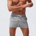thumbnail image 2 of Maillot de Bain Homme 5 Pouces Short de Plage Gris Uni TG, 2 of 5