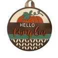thumbnail image 2 of Couronne de Camion Citrouille d'Automne d'Halloween, Articles Volés, Plaque de Porte, Décoration pour la Maison, 2 of 8