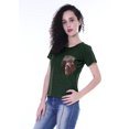 thumbnail image 2 of Moomaya T-shirt à Col Rond pour Femmes à Manches Courtes avec Poche Appliquée à Paillettes - ZW, 2 of 6