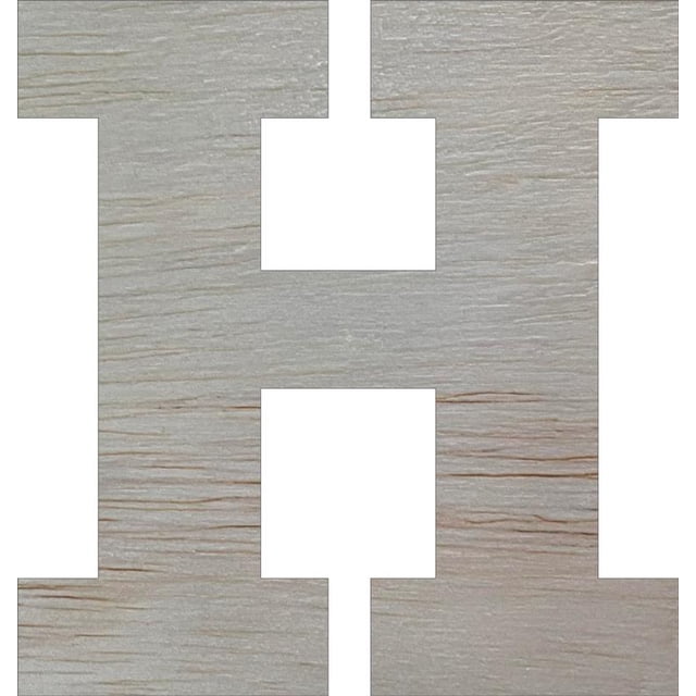Wooden Block Letters, Unfinished 12'' Rockwell H, Craft