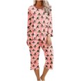 thumbnail image 2 of Ensembles Lounge pour Femmes 2 Pcs Pyjama d'Halloween pour Femmes à Imprimé Col Rond Manches Longues Ensemble Deux Pièces Confortable pour la Maison Ensemble de Sport Ensembles pour Femmes en Liquidation, 2 of 5