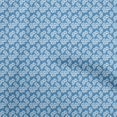 thumbnail image 1 of oneOone Viscose Chiffon Medium Blue Fabric Florals Craft Projects Decor Fabric Printed By The Yard 42 Inch Wide-FO, 1 of 4